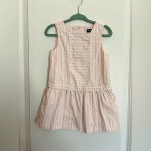 Janie and Jack Pink and White Striped Cotton Dress— 12-18m